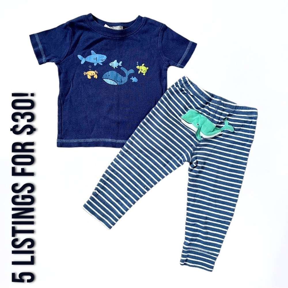 12 month baby boy sea animals matching outfit set